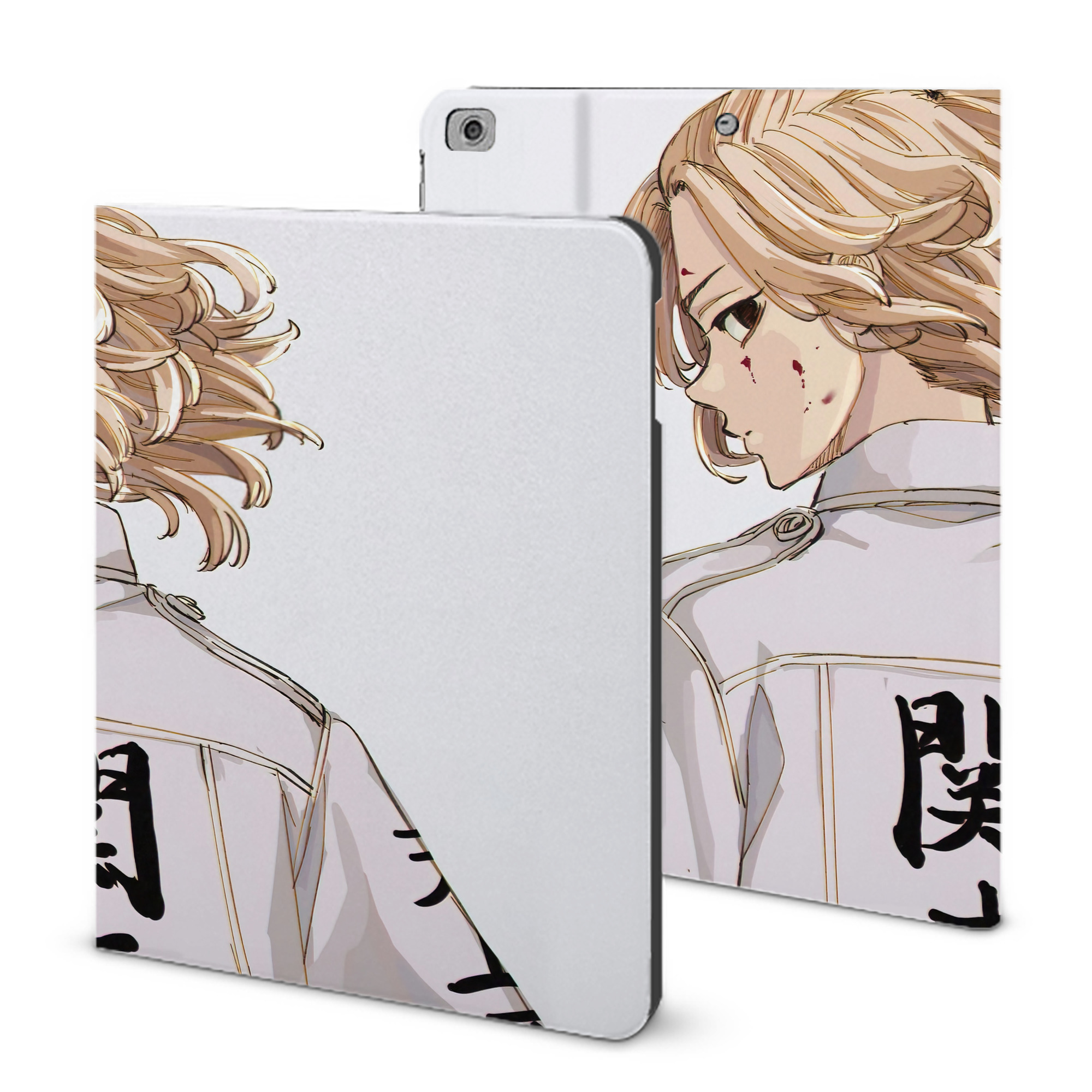 （画像用） 東京リベンジャーズ Tokyo Revengers IPad ケース ブック型 PUレザー TPU 耐衝撃 軽量 薄型 ペン収納なし 全面保護 IPad 各モデル対応